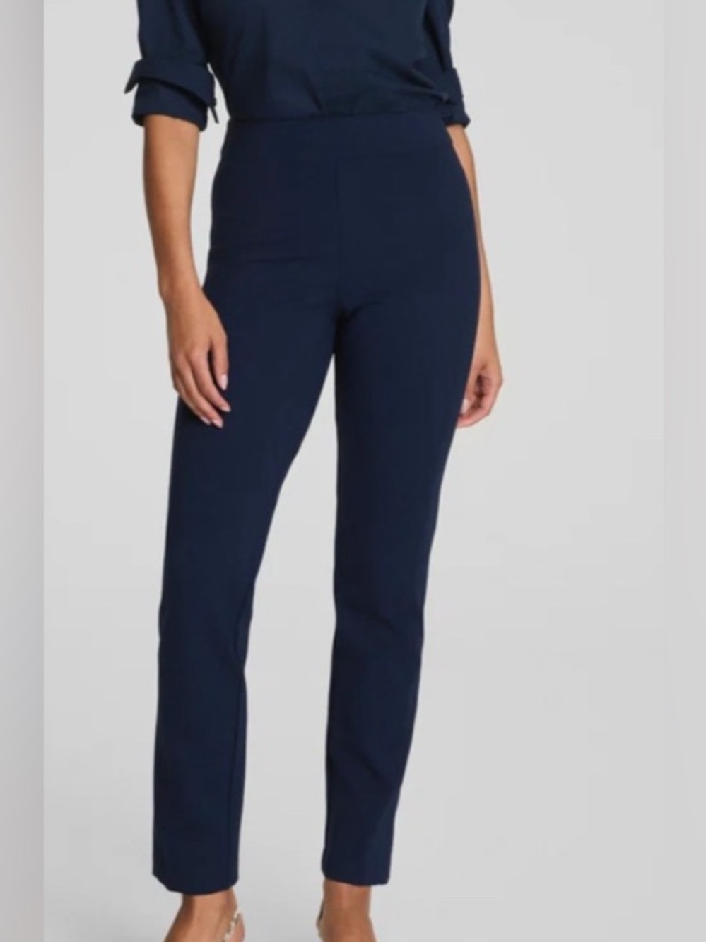 SPANX Ponte Slim Straight Pant — Navy small (tall) (NWT)